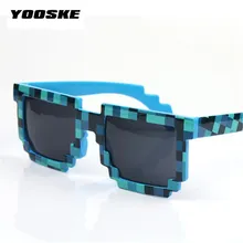 YOOSKE Glasses 8 bit Pixel Women Men Sunglasses Female Male Mosaic Sun Glasses Men s Women