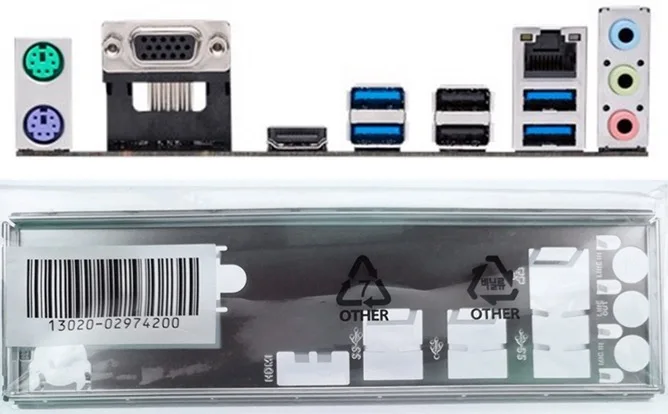 Новая задняя панель I/O для материнской платы PRIME A320M K just shield backplate Бесплатная