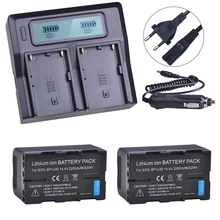Batterie de caméra BP-U30 BPU30 BP U30 + LCD, 2 pièces, chargeur rapide pour Sony BP U30 U60 U90 XDCAM EX PMW 100 150 160 PMW EX1 EX3 F3 F3K