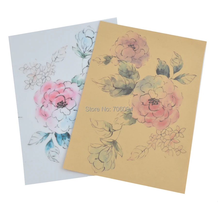 

15x21cm & 21x29cm Printed flower Wax Wrapping Paper Handmade Soap Wrapping Paper custom Gift kraft Paper 200pcs