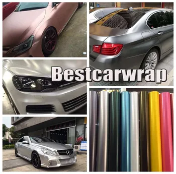 

Various Satin Metallic Pearl Vinyl Stickers For Car Wrap Covering Like 3M quality foil with Air bubble free 1.52x20m/Roll 5x67ft