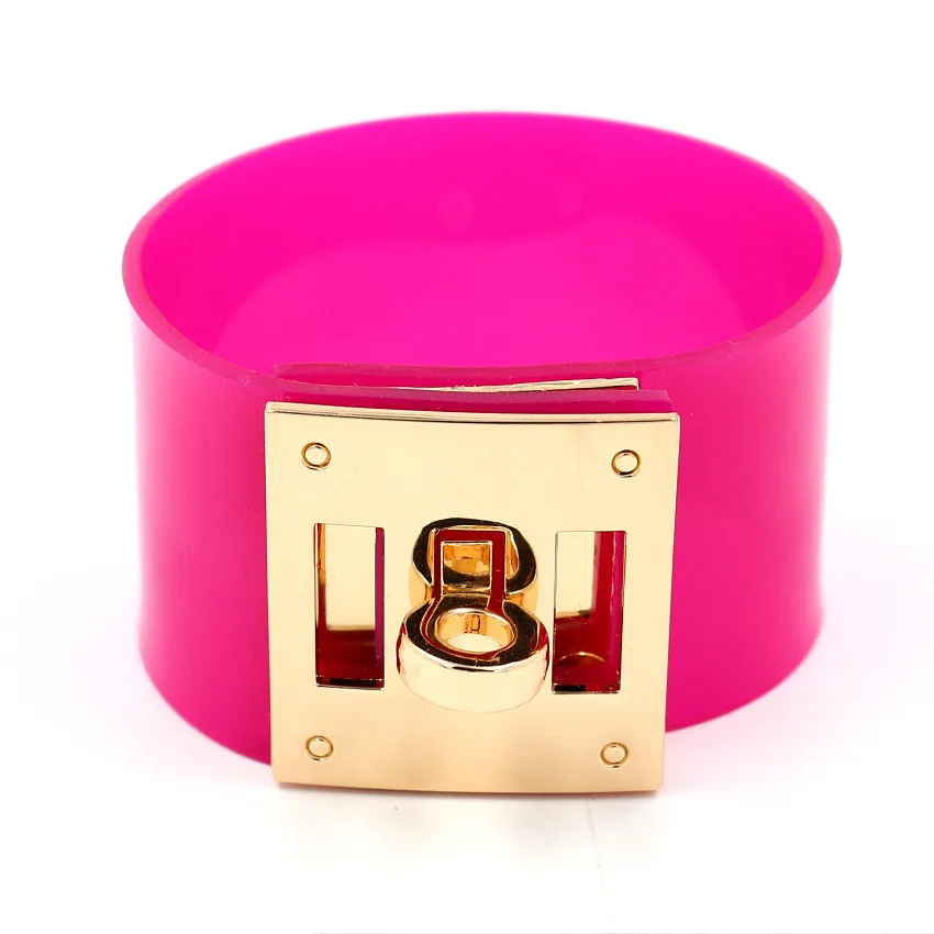 Роза LFE Европейская и американская мода ретро ПВХ многоцветный прозрачный карамельный цвет браслет браслеты для женщин