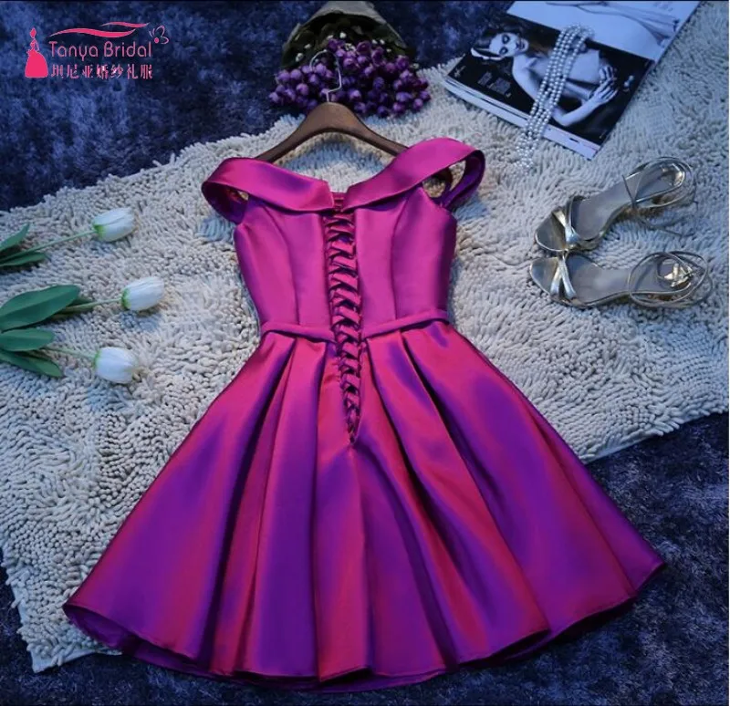 Платье для выпускного вечера A Line Sweety Выпускные платья 2017 Reap фото фуксия vestido formatura