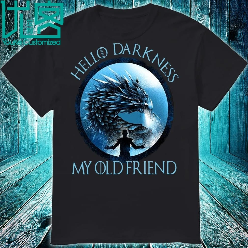 Мужская футболка с короткими рукавами The Night King летняя принтом Hello Darkness My Old Friend 2019 |