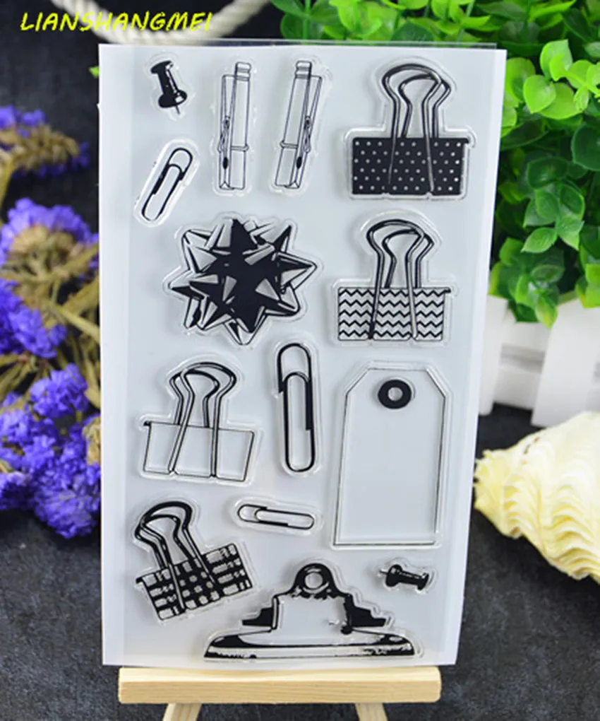 Clips Transparent Clear Silicone Stamp/Seal for DIY scrapbooking/photo album Decorative clear stamp sheets | Дом и сад