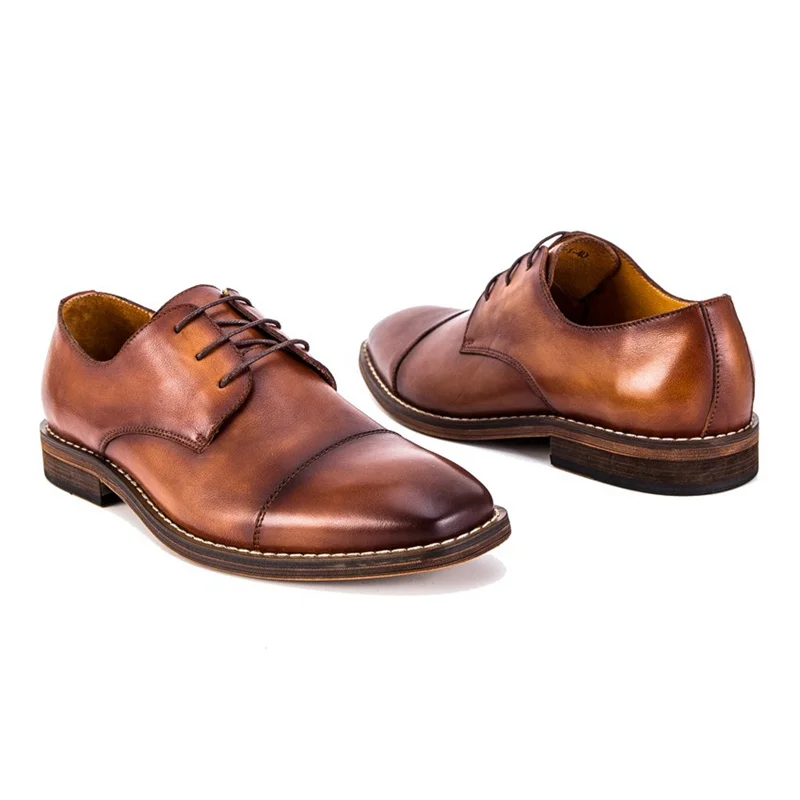 Genuíno De Redondo Brown Dedo Pé Nova Calçado Vintage Do Mão Alta Clássico Couro Ss75 black Festa Feitos Qualidade Homem Marrom À Homens Vestido Casamento Dos Sapatos Formal 5wIqxIHUnF