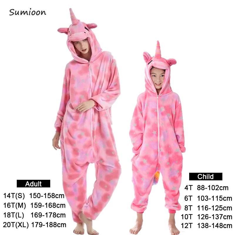 

Unicorn Pyjamas Kids Stitch Kigurumi Pajamas For Women Men Adults Animal Sleepwear Onesie Winter Boys Girls Clothes Pajamas Sets
