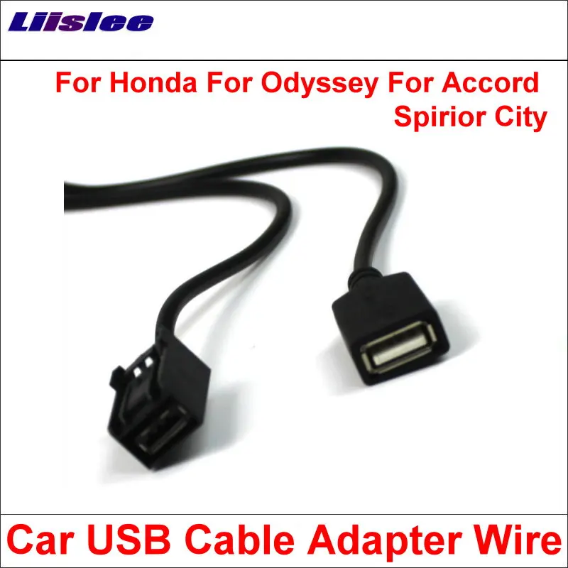 Liislee оригинальные вилки к USB адаптер Conector для Honda для Odyssey для Accord Spirior City Автомобильное CD-радио аудио медиа кабель провода