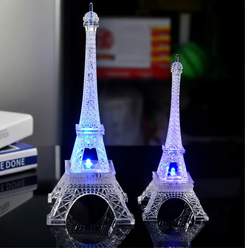 

New 3D Romantic France Eiffel Tower/Paris Tower LED Night Light Bedroom Table Lamp Kids Friends Family Gifts Home decoration