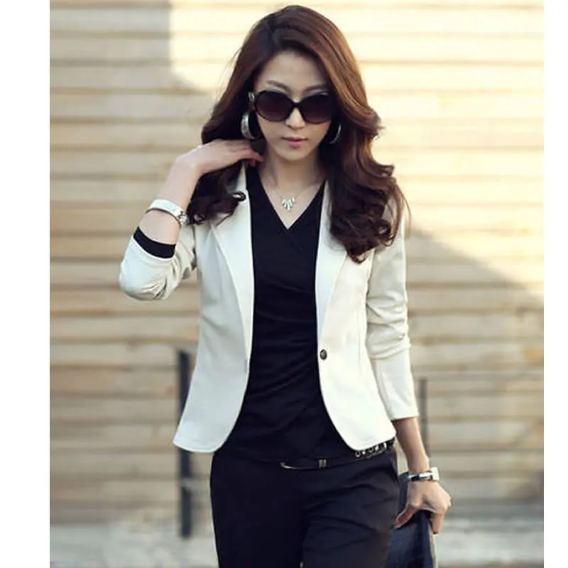 Chaqueta pequeña de un botón para mujer, abrigo Sexy para primavera y  otoño, color negro, café, rosa, Beige, azul marino, WC148|blazer black|coat  blazersmall suit jacket - AliExpress