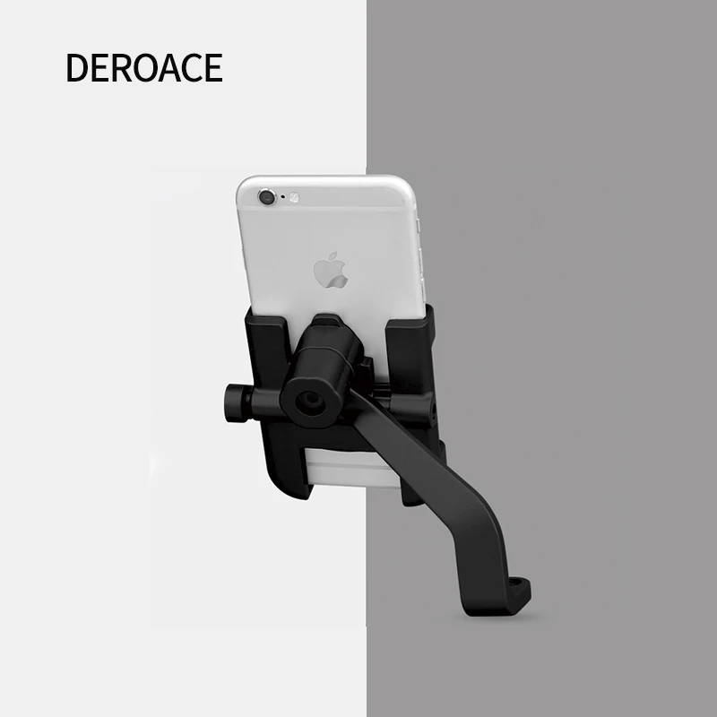

DEROACE Cycling Bicycle Phone Holder Aluminum Alloy Adjustable Motorcycle Electric Car Phone Holder For Bicycle Accessories