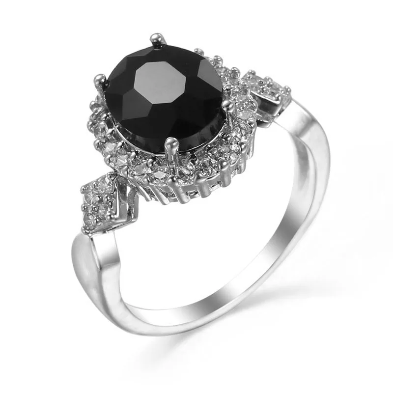 Fashion Real Solid white gold filled Ring Fashion Women Gift 5A Zircon