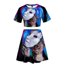 Frdun Tommy/Новинка года, костюм с объемной короткой юбкой, футболка с короткими рукавами и короткая юбка, комплект из 2 предметов, повседневный комплект в стиле Kpop для девочек