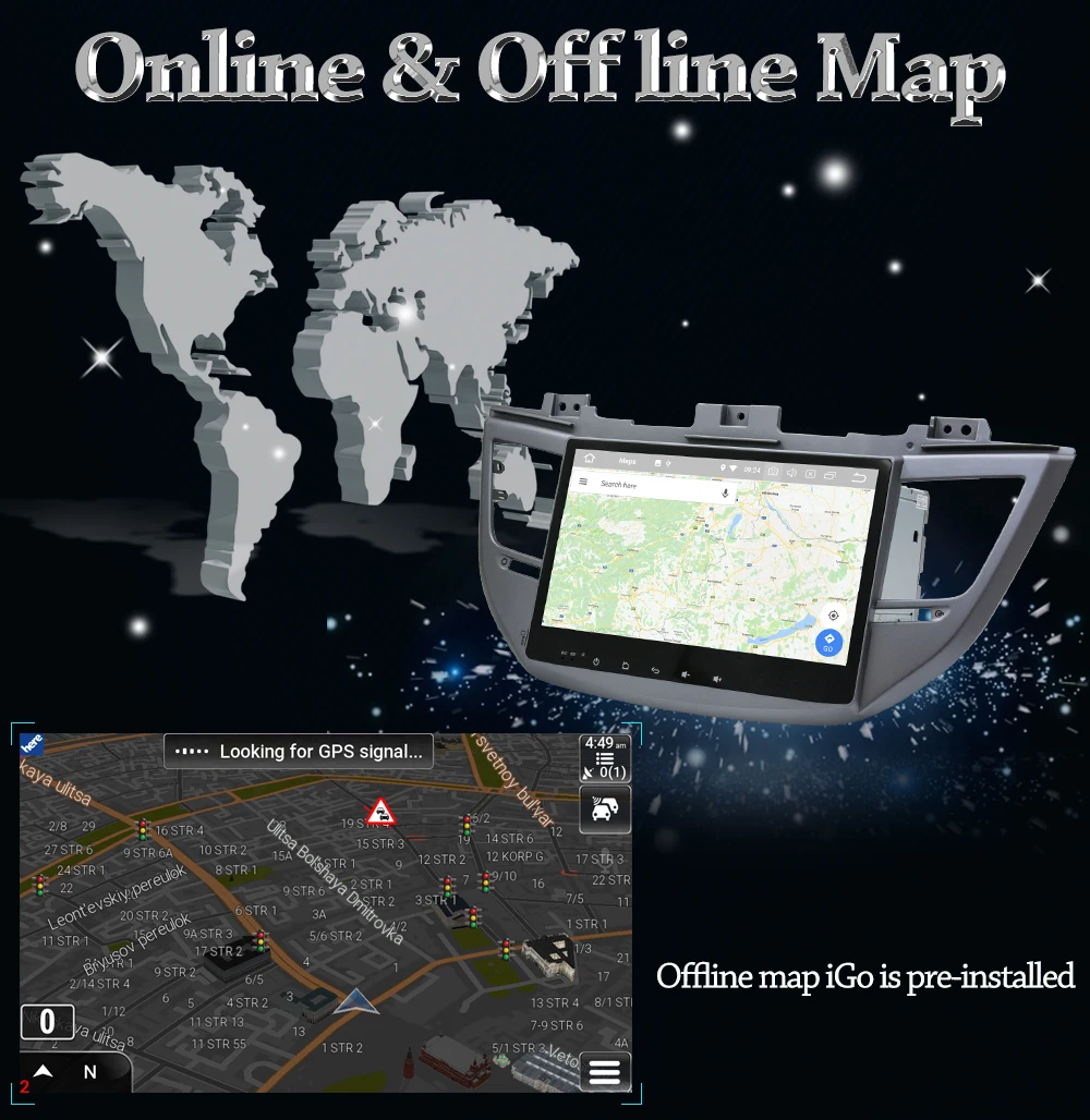 Cheap Owtosin Car Radio Multimedia Video Player Navigation GPS Android 9.0 For Hyundai Tucson 2015 2016 2017 Car 4GB RAM 32GB ROM DSP 10