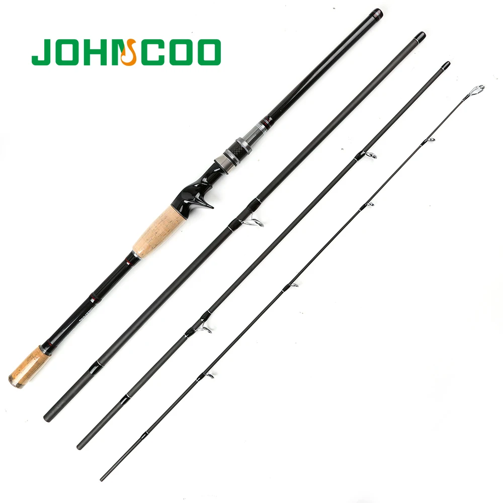 JOHNCOO Hot Selling Spinning Rod Combo 2.1m 2.4m 2.7m 3m Carbon Fishing Rod Travel Rod Set Medium Fast 10-25g Fishing Tackle
