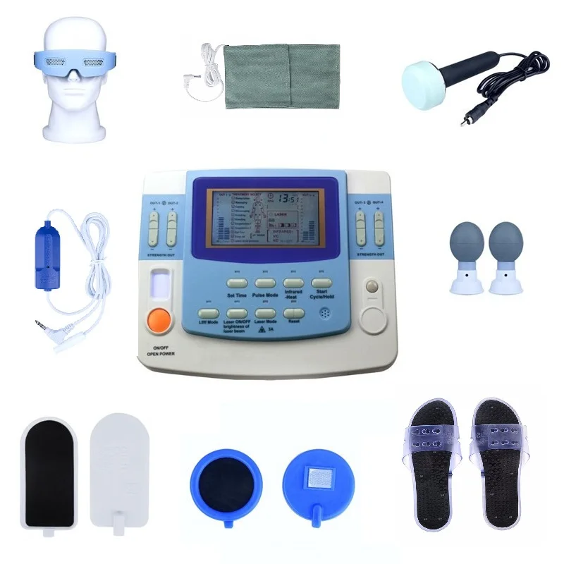 New Multi-function acupuncture therapy body massager machine with ultrasound,laser physical therapy apparatus