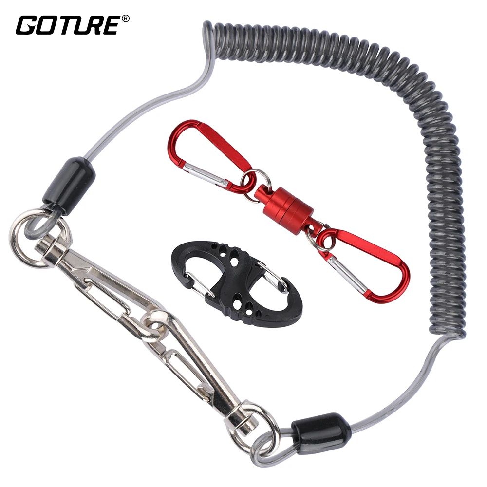 Goture 3 قطعة الصيد اكسسوارات تشمل المغناطيسي مشبك + الحبل (حبل إنقاذ) + 8-شكل مشبك ل يطير الصيد