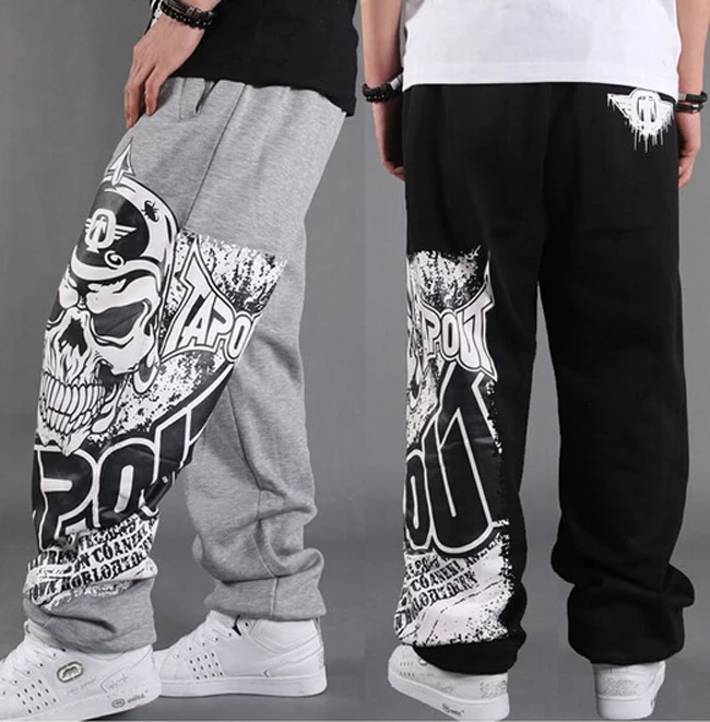 2017 hip hop mens joggers parkour rap street dance loose pants ...