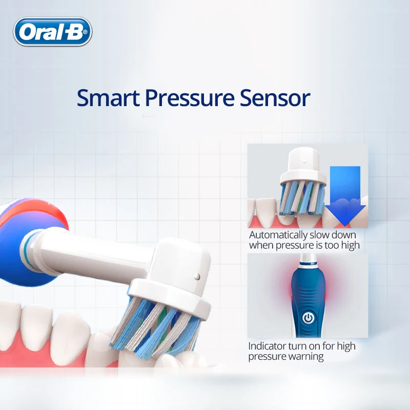 Oral B Pro4000 3D умная электрическая зубная щетка D20525 датчик давления 4 режима 48800 раз