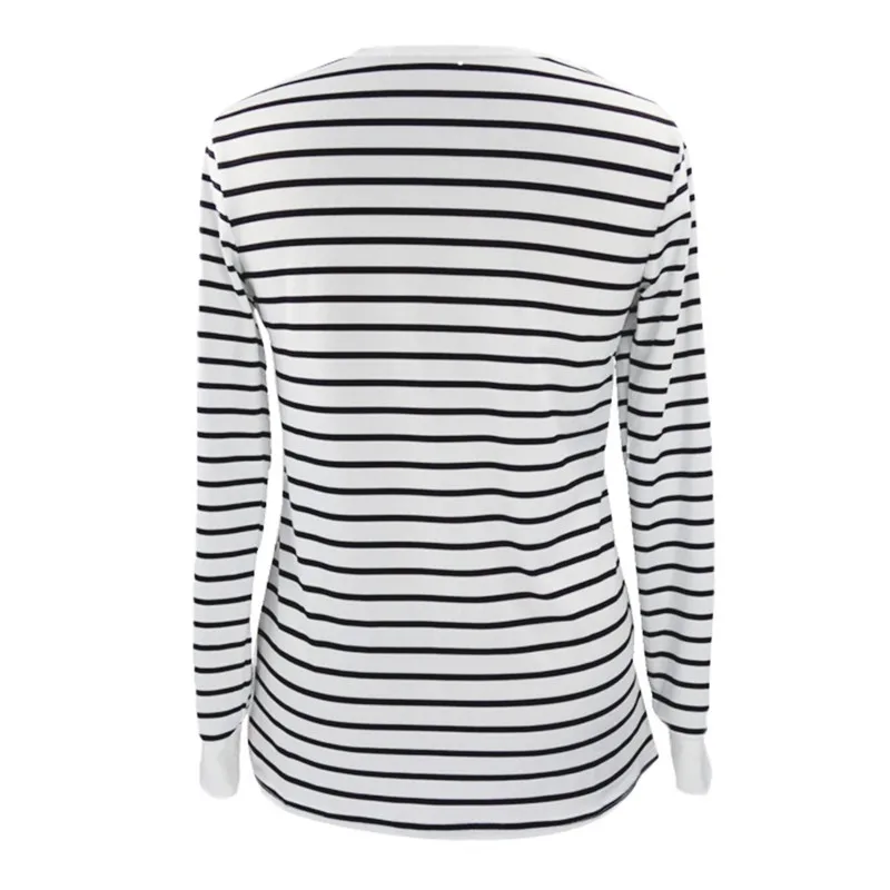 Telotuny Women Mom Pregnant Nursing Baby Maternity Long Sleeved Stripe Tops Blouse Clothes clothes for pregnant women Dec29