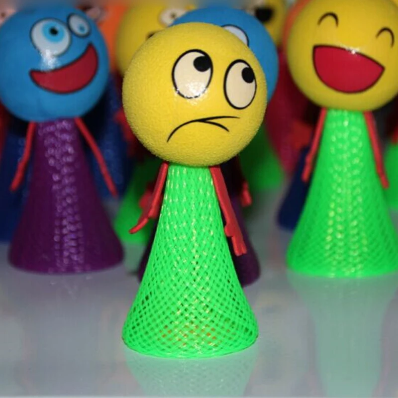 

5 Pcs Table Bounce Ball Game Expressions Push&Down Elf Dolls Board Games for Kids Educational Games Baby Party Gifts Toys