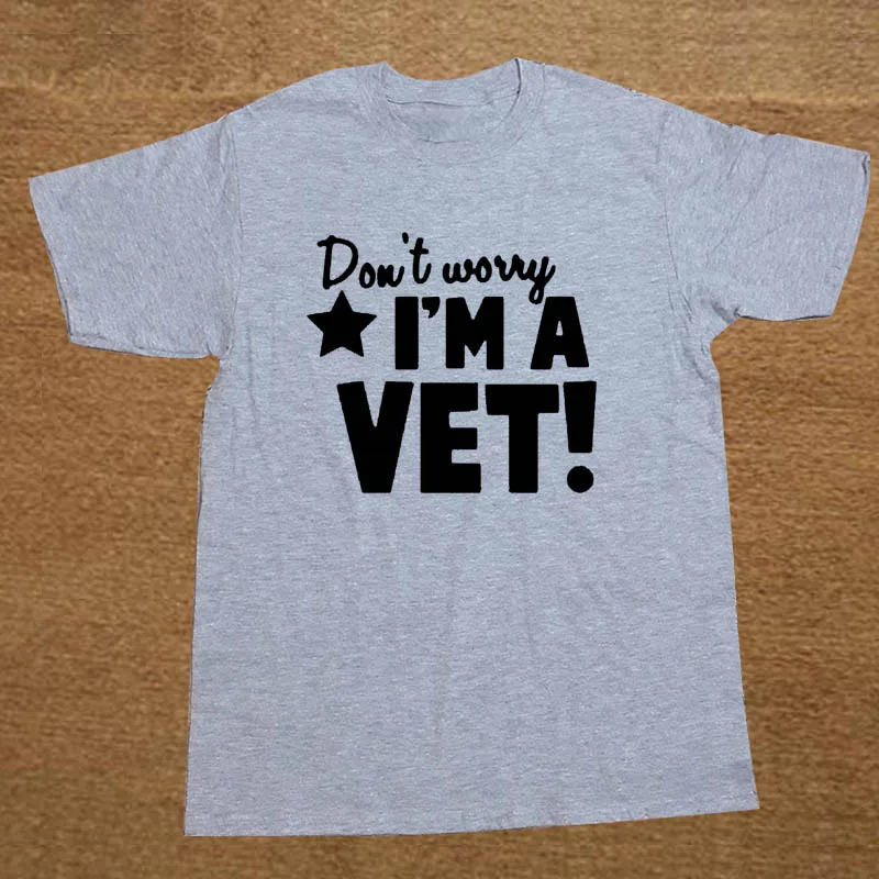 Брендовая одежда не волнуйтесь я ветеринар животное доктор медицинская забавная Футболка Мужская хлопковая футболка с коротким рукавом Топ Camiseta