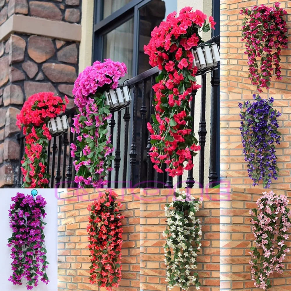 

1 Bunch of Artificial Violet Hanging Garland Vine Flower Trailing Bracket Plant