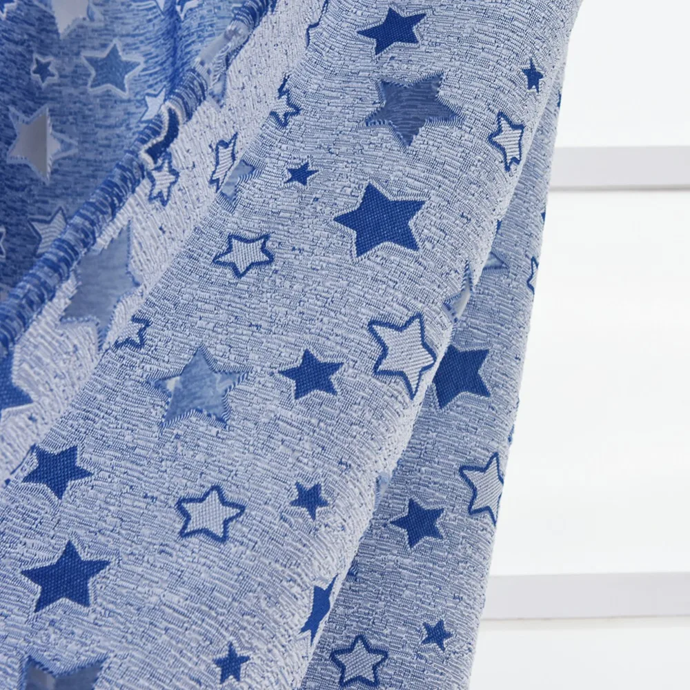 NAPEARL жаккардовые звезды узор плотная ткань гостиная занавес пользовательские обработка окна Готовые с драпировкой для дома Текстиль оттенки
