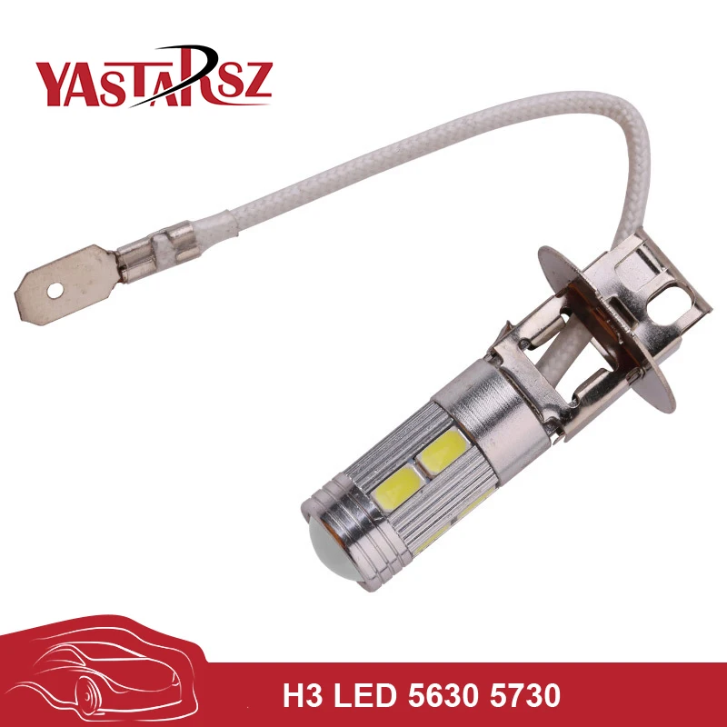 

5 colors Car light 2PCS H3 LED High Power LED Fog Light Daytime Running light bulb 10SMD 5630 5730 High Beam New car styling
