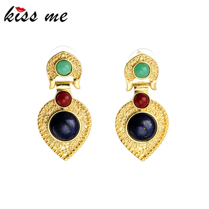 

Luxury New Gold Color Earrings Fashion Jewelry KISS ME Women Accessories Dangling Earrings