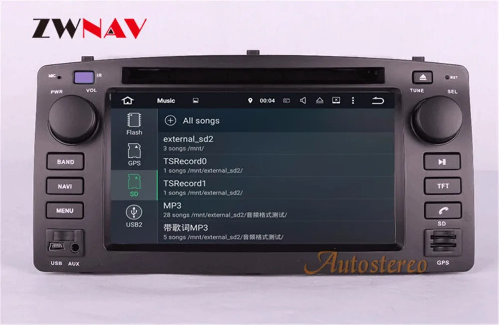 Discount ZWNAV 6.2 Inch Android 8.0 Radio Mirror Link Video Screen Car DVD Player GPS Navigation For Toyota Corolla 2001-2006 4