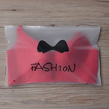 

Wholesale New PE frosted transparent zipper bag plasticbag underwear bra socks storage bag gift jewelry packagings bags