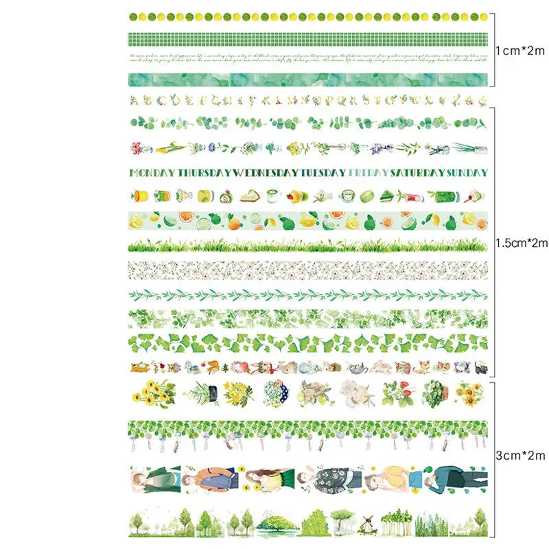 1 коробка(20 рулонов) Washi клейкая лента клейкая Скрапбукинг Стикеры DIY Дневник Тетрадь фотоальбом этикетки клейкая лента 1/1. 5/3 см 2 м - Цвет: 2
