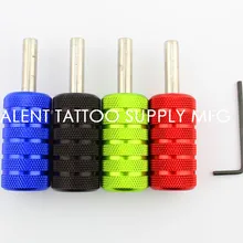 Новое поступление брендовые новые алюминиевые насадки для татуажа 4 шт./партия 25 мм черный | синий | Зеленый | Красный для тату-машины