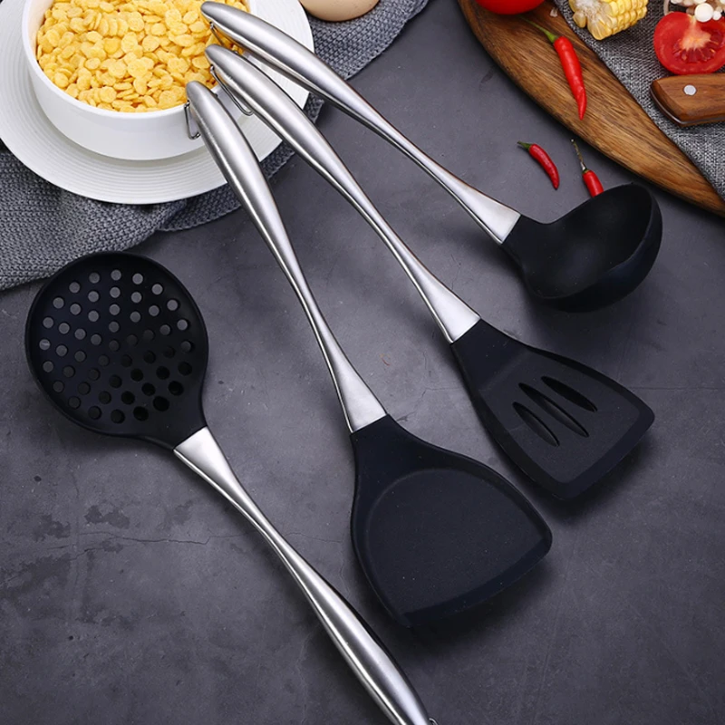 Silicone kitchen Cooking Tools Spatula Heat-resistant Soup Spoon Non-stick Utensils Cooking Shovel Baking Gadgets Accessories Silicone kitchen Cooking Tools Spatula Heat-resistant Soup Spoon Non-stick Utensils Cooking Shovel Baking Gadgets Accessories