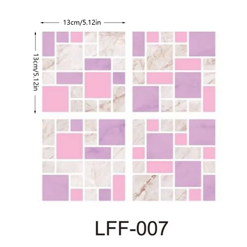 Средиземноморский стиль ретро плитка ванная кухня мозаика 4 шт. марокканские арабские настенные наклейки кухня щиток самоклеющиеся - Цвет: lff007
