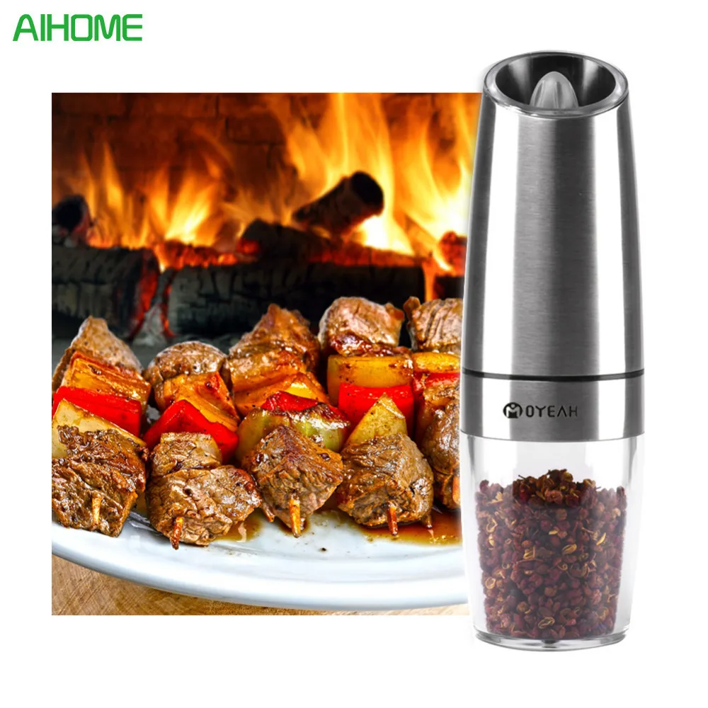 

Automatic Electric Pepper Grinder Salt Mill With LED Light Free Kitchen Seasoning Grinding Tool Automatic Mills Dropshipping