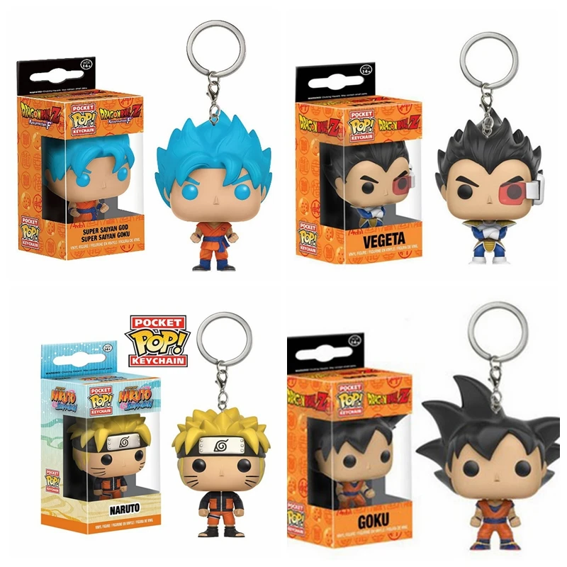 

POP Dragon ball Z GOKU VEGETA Super saiyan goku keychain toys PVC action Figure Collection Model toys for children gift