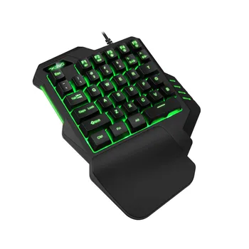 

G30 Wired Gaming Keypad with LED Backlight 35 Keys One-handed Membrane Keyboard 4.9