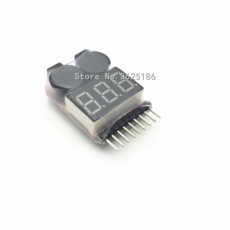 

1pcs 1-8S LED Low Voltage Buzzer Alarm Lipo Voltage Indicator Checker Tester