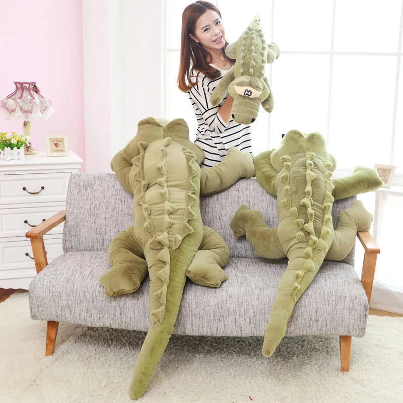 

big plush 80cm/100cm creative cartoon simulation crocodile and lizard plush stuffed doll toys kid baby boy birthday gift
