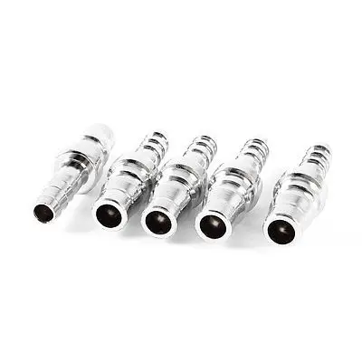 

5 Pcs PH20 8mm Pipe Fittings Metal Air Quick Coupler Hose Barb Connector