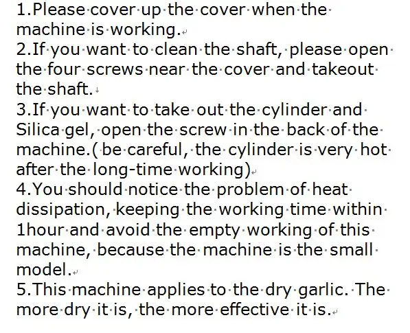Precautions