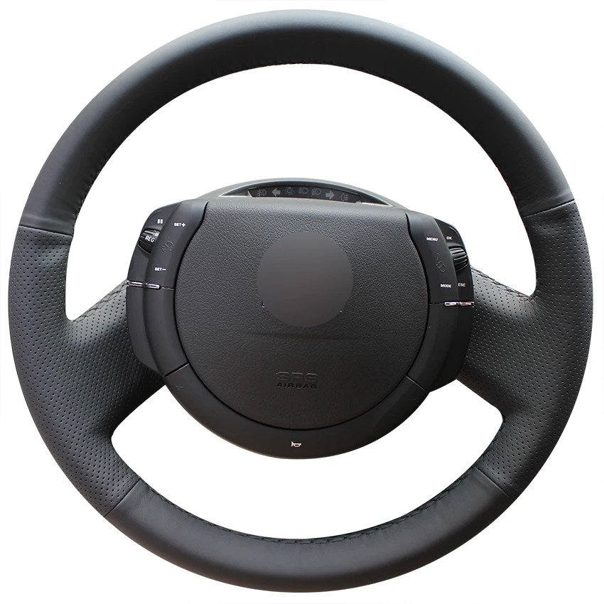 Hand-stitched Black Artificial Leather Car Steering Wheel Cover for Citroen Triumph C4 2005 2006 2007 2008 2009 2010