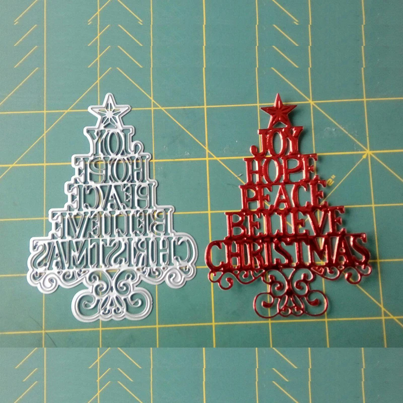 Hope Tree Christmas Metal Cutting Dies Stencils DIY
