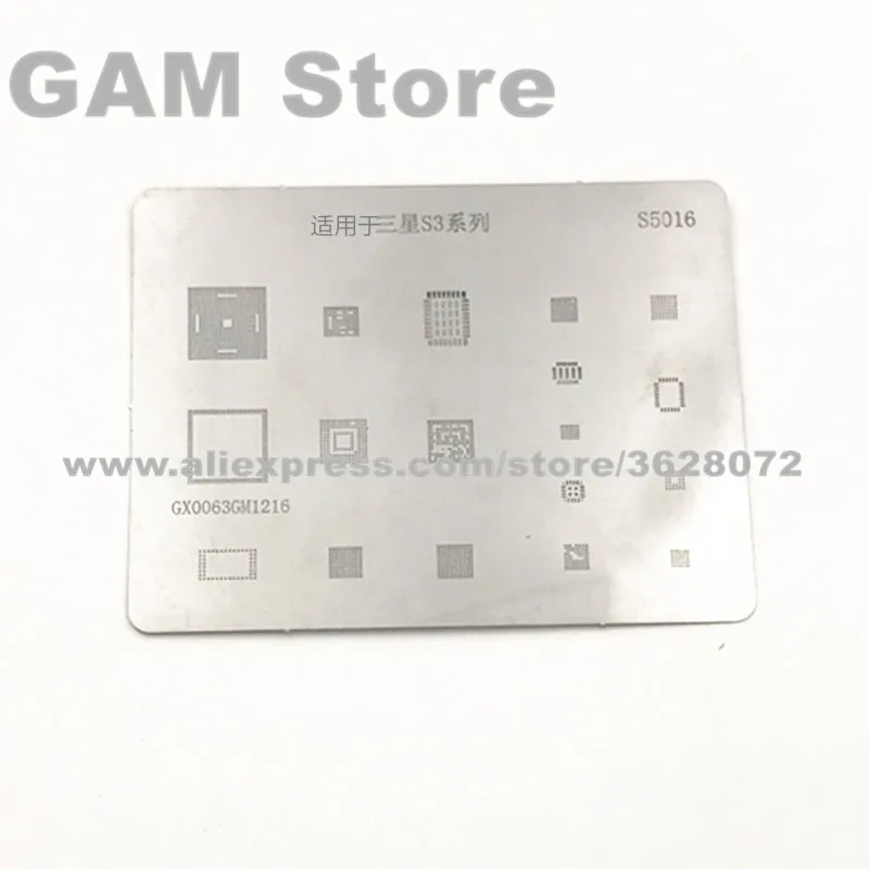 For Samsung S3 BGA Stencil CPU RAM Power wifi Charger Audio IC Reballing Pin Direct Heating Template S5016 | Инструменты