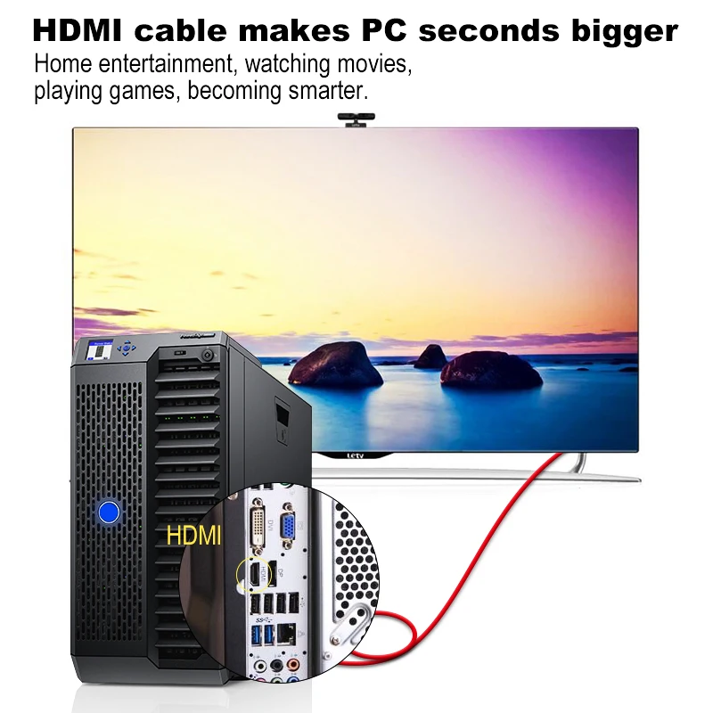 Shuliancable Кабель hdmi 2,0 HD 1080P 3D для компьютера ТВ приставка PS4 проектор hdmi переключатель 0,3 м 1 м 1,5 м 2 м 3 м 5 м 7,5 м 10 м