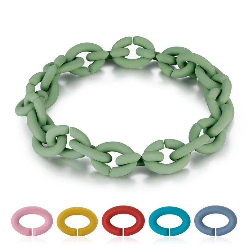 

New Arrival Multi-colored hard Rubber Bracelets X style Jewellery European style For Women Jewellery Gift