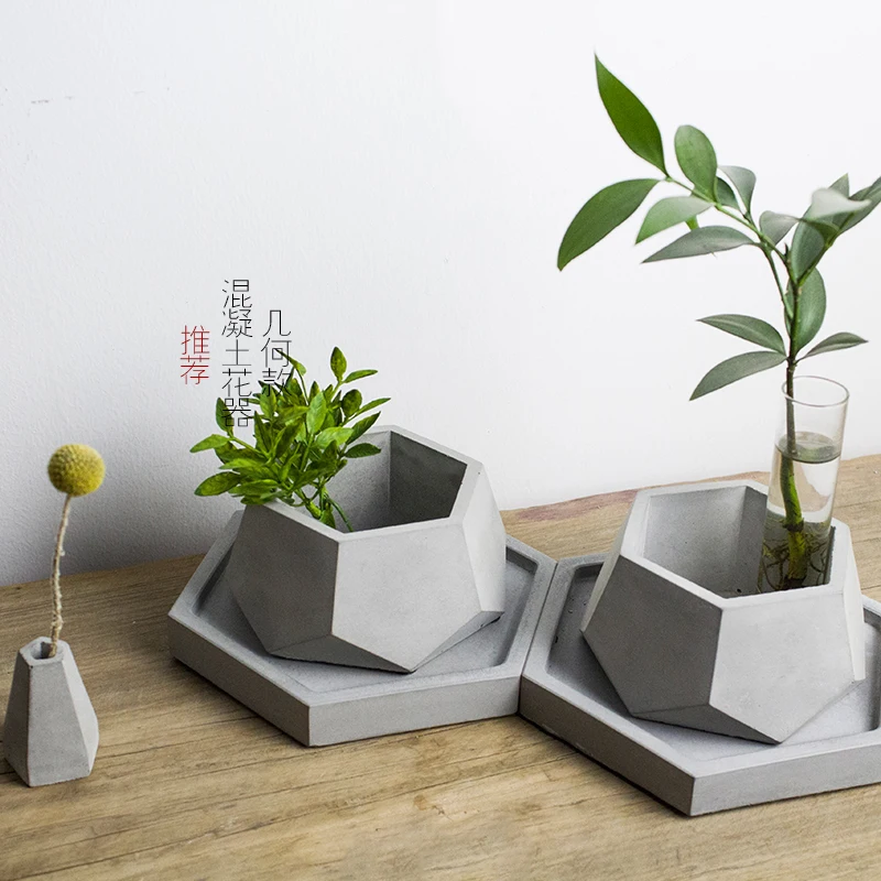 Cement plant flower pot decorative silicone molds concrete molds DIY