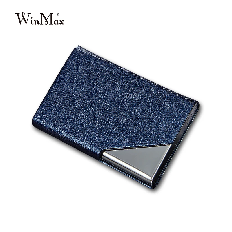 

Wholesale ID Card Holder Business Card Wallet Credit Card Case Women Men Leather Waterproof Card Protector Metal Wallets
